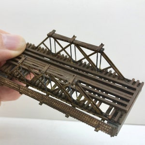N Scale Pony Truss Bridge RTR or KIT Custom Designed Laser Cut 1:160