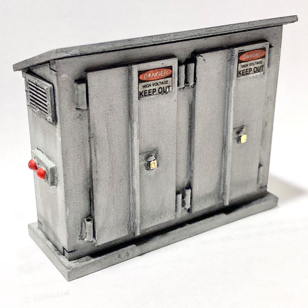 HO Scale Electrical Relay Cabinet 1:87 Building Plans - Custom Designed Model Railroad Diorama