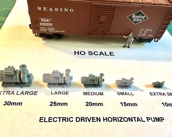Bombas horizontales SME Platinum Series HO Scale (1:87) - Juego de 3 - Viene en su elección de 30 mm, 25 mm, 20 mm, 15 mm o 10 mm. Calidad de museo
