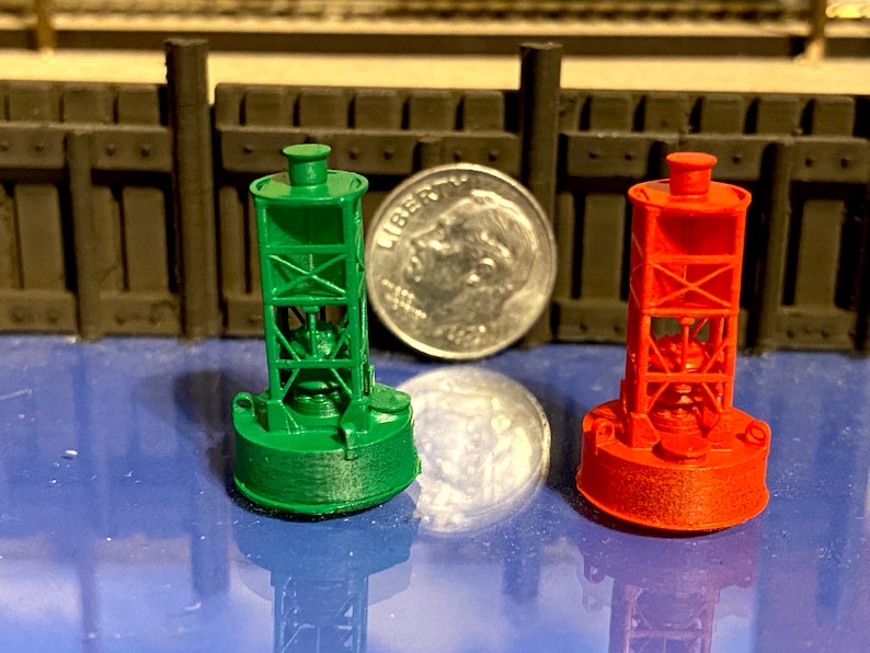 N Scale Channel Marker Buoys Platinum Series 1160 RTR 1 PAIR Museum