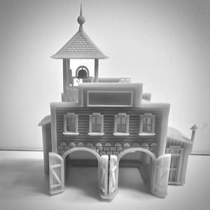 SME Platinum Series Fire Station Z Scale 1:220 UNPAINTED - Museum Quality
