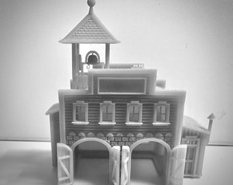 SME Platinum Series Fire Station Z Scale 1:220 UNPAINTED - Museum Quality