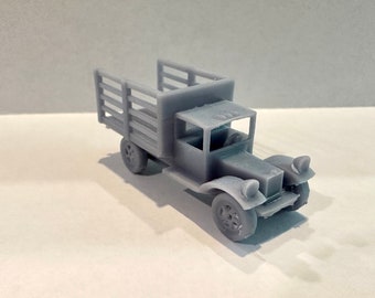 Camión de estaca de los años 30 Escala N 1:160 Modelo impreso en resina 3D 6K para su ferrocarril o diorama.