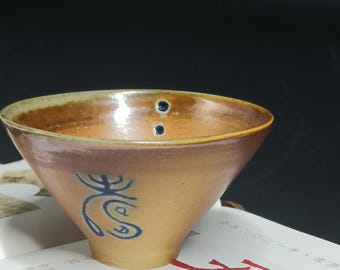 Wood-Fired Tea Cup–Appreciation of Tea Ceremony Utensils/Asian Art Collecting-Birthday or Anniversary Gift-Wabi-Sabi Teaware Dated by Artist
