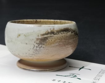 Wood-Fired Tea Cup–Appreciation of Tea Ceremony Utensils/Asian Art Collecting-Birthday or Anniversary Gift-Wabi-Sabi Teaware Dated by Artist