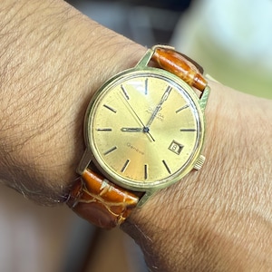 Omega Men&#39;s Vintage Watch circa 1978, 20 Microns Thick Gold Plated