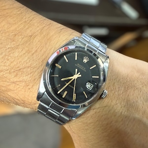 Rolex, Vintage Men&#39;s Watch Ref: 6694 Circa 1969 Black & Gold Dial with Box!