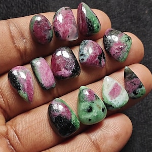 Top Quality Natural Ruby Zoisite Smooth Fancy Shape Cabochon Lose Gemstone Lot AAA Quality Gemstones For Making & Using Jewelry