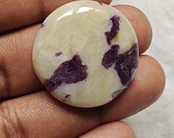Calcite Fluorite Cabochons: Smooth Round Gemstones for Jewelry Making