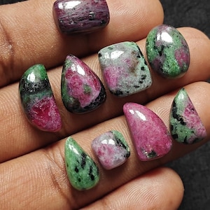 Top Quality Natural Ruby Zoisite Smooth Fancy Shape Cabochon Lose Gemstone Lot AAA Quality Gemstones For Making & Using Jewelry