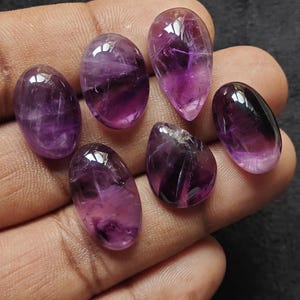 Top Quality Natural Amethyst Smooth Mix Shape Cabochon Lose Gemstone Lot AAA Quality Gemstones For Making & Using Jewelry