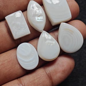 AAA Mother of Pearl Cabochon Gemstone Lot: Jewelry Making Supplies