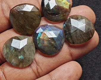 Faceted Labradorite Heart Briolettes: AAA Gemstone Jewelry Making