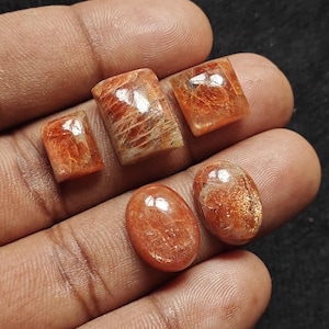 Top Quality Natural Sunstone Smooth Mix Shape Cabochon Lose Gemstone Lot AAA Quality Gemstones For Making & Using Jewelry