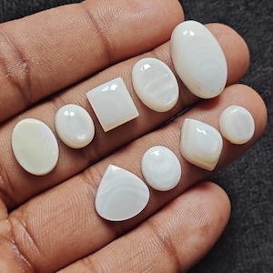 AAA Mother of Pearl Cabochon Gemstone Lot: Jewelry Making Supplies