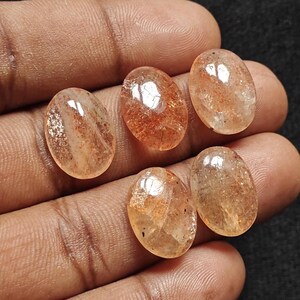 Top Quality Natural Sunstone Smooth Oval Shape Cabochon Lose Gemstone Lot AAA Quality Gemstones For Making & Using Jewelry