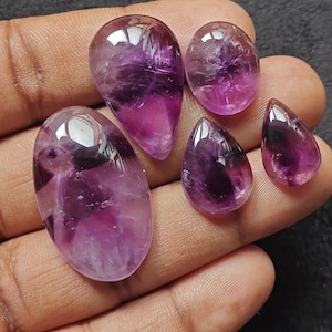 Top Quality Natural Amethyst Smooth Mix Shape Cabochon Lose Gemstone Lot AAA Quality Gemstones For Making & Using Jewelry