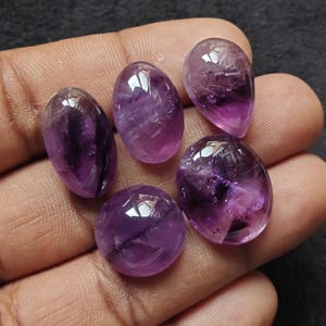 Top Quality Natural Amethyst Smooth Mix Shape Cabochon Lose Gemstone Lot AAA Quality Gemstones For Making & Using Jewelry