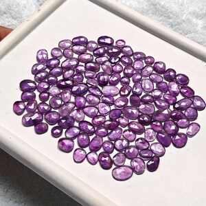 Awesome Top Quality Natural Amethyst Rose Cut Slice Fancy Shape Lose Gemstone AAA Quality Gemstones For Making & Using Jewelry (whole lot)