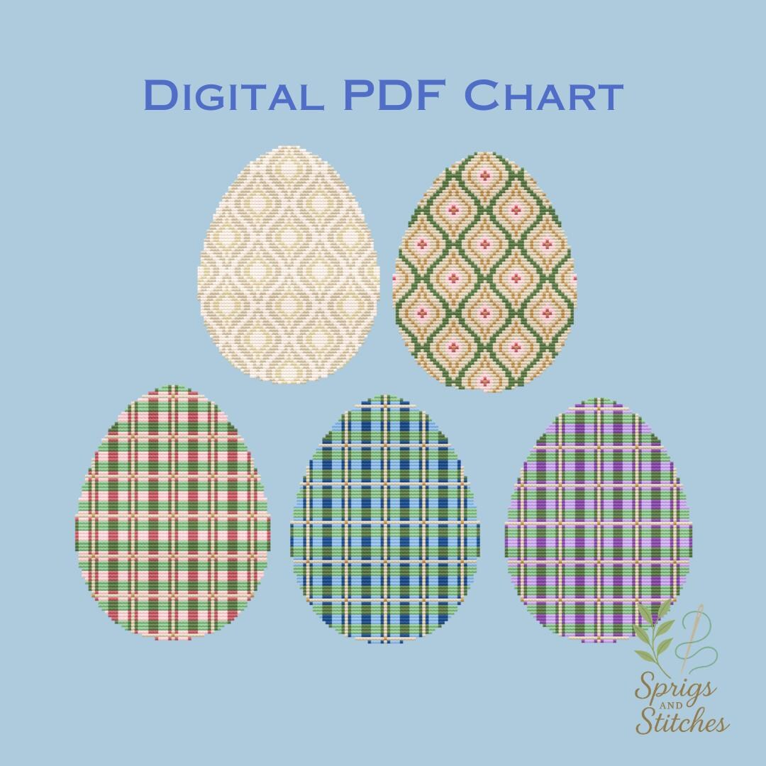 Easter Egg Bundle | Needlepoint and Cross Stitch Charts | PDF Digital ...