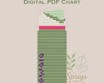 Water Bottle Green/Pink Design | Needlepoint and Cross Stitch Chart | PDF Digital Download