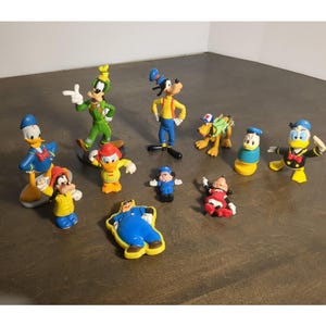 Mixed Lot of 11 Disney Pvc Plastic Figures Mixed Decades