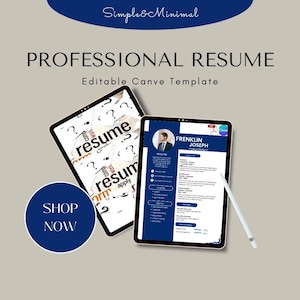 Modern Resume Template with Photo 2025 Professional editable CV for Canva Instant Download PDF ATS Career resume template Job resume layout