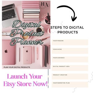All-in-One Digital Product Planner | Niche & Idea Workbook | Printable Business Organizer | Digital Product Creator Workbook PDF