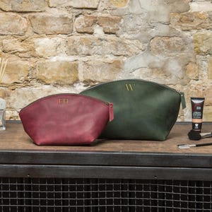 Bolsa de maquillaje de cuero, Bolsa de cosméticos de cuero, Bolsa de maquillaje de viaje, Bolsa de cosméticos de cuero, Bolsa de maquillaje con monograma, Bolsa de maquillaje personalizada