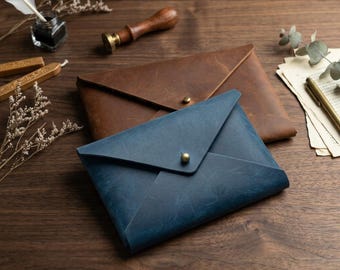 Leren fotohoesje, fotozakje envelop, trouwenvelop, trouwfotodoosje, aangepaste envelop, leren envelop voor foto's