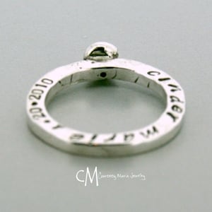 Personalized birthstone Ring Sterling silver ring image 4