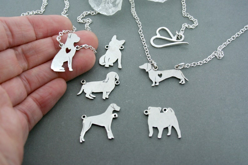 Dog silhouette necklace