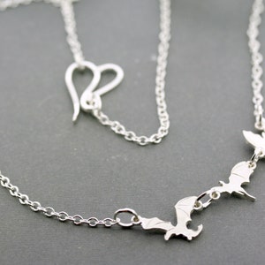 Silver Dragon Necklace -  GOT Dragons - Dragon Jewelry - Silver Necklace
