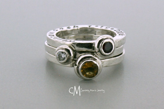 Birthstone Stacking Ring Birthstone Ring Stacking Ring