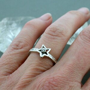 Star Stacking Ring - Stacking Rings - Birthstone Dainty Ring - Birthstone Ring - Stackable Ring - Stacker Ring