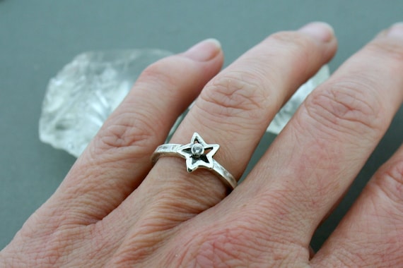 Star Stacking Ring Stacking Rings Birthstone Dainty Ring