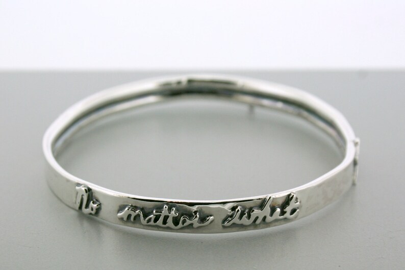 Personalized Handwriting Bracelet Bangle Custom Memorial Etsy