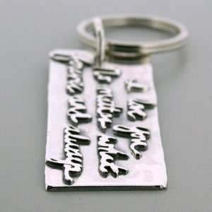 Custom Handwritten Key Chain - Handwriting Keepsake - Sterling Silver ...