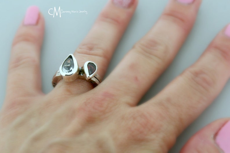 stackable mothers ring 3 stones