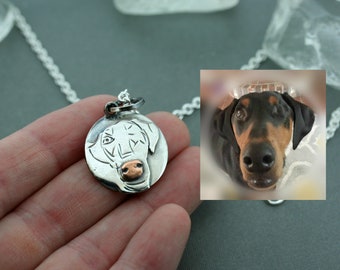 Pet Pendant -  Photo Necklace - Pendant made from Pet Picture - Picture Pendant - Photo Jewelry - Silver