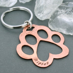 Dog Paw Keychain - Paw Print Keychain - Dog Loss Gift - Pet Loss Keychain - Rememberence Gifts - Animal Lover Gift - Gift For Dog Lover
