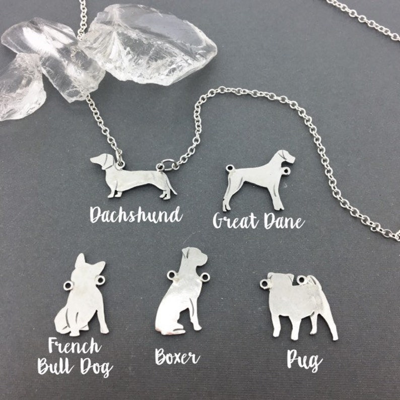 Dog silhouette necklace