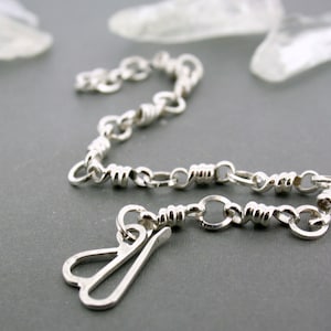 Pulseira de corrente exclusiva – Corrente artesanal – Pulseira artesanal de prata esterlina – Pulseira artesanal com pingente