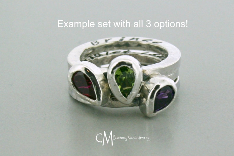 pear shaped stackable rings