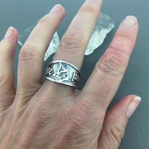 Dove Ring - Love and Peace - Phrase of the Year Jewelry - Word of the year Jewelry