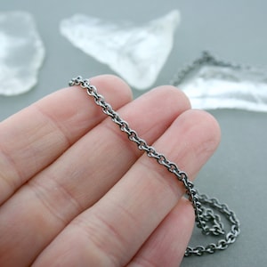 Antiqued Silver Chain - Butter Chain Necklace