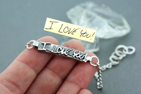 Handwriting bracelet deals etsy