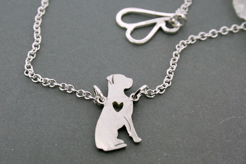 Dog silhouette necklace