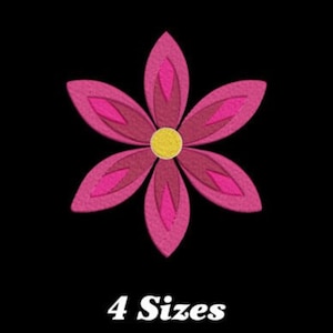 Pink Flower embroidery design/ embroidery design/ embroidery file/ pes,pes,dst,exp,jef,vp3,xxx file/Instant download/Digital embroidery file
