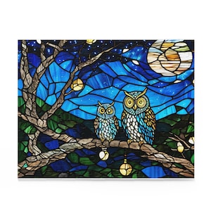 Owl Puzzle Art - 120, 252, 500-Piece Jigsaw Puzzle, Cozy Night Activity, Nature Gift, Home Decor, Owl Lovers Gift